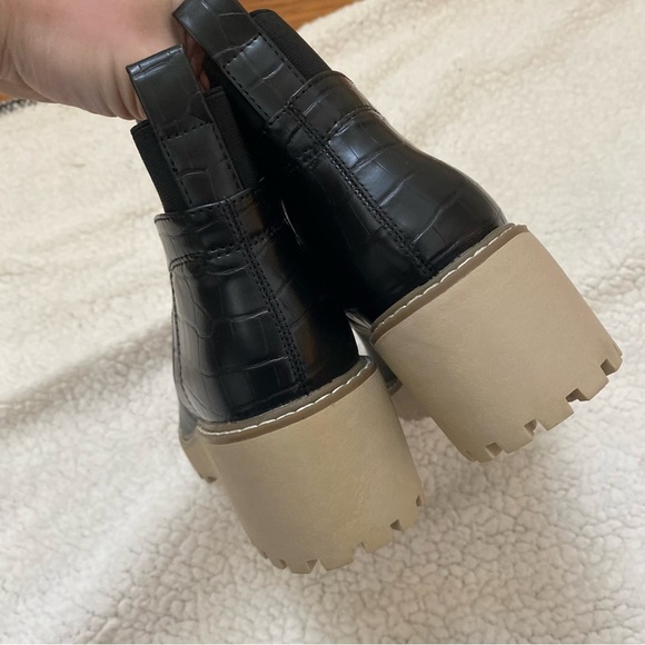 Dolce Vita Rielle Slip On Rancher Ankle Chelsea Boot black/tan Sz 9.5 - Picture 4 of 8